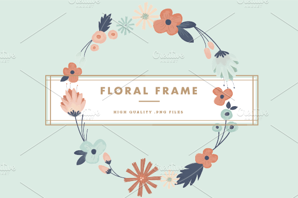 Floral Frame & Overlay preview 5