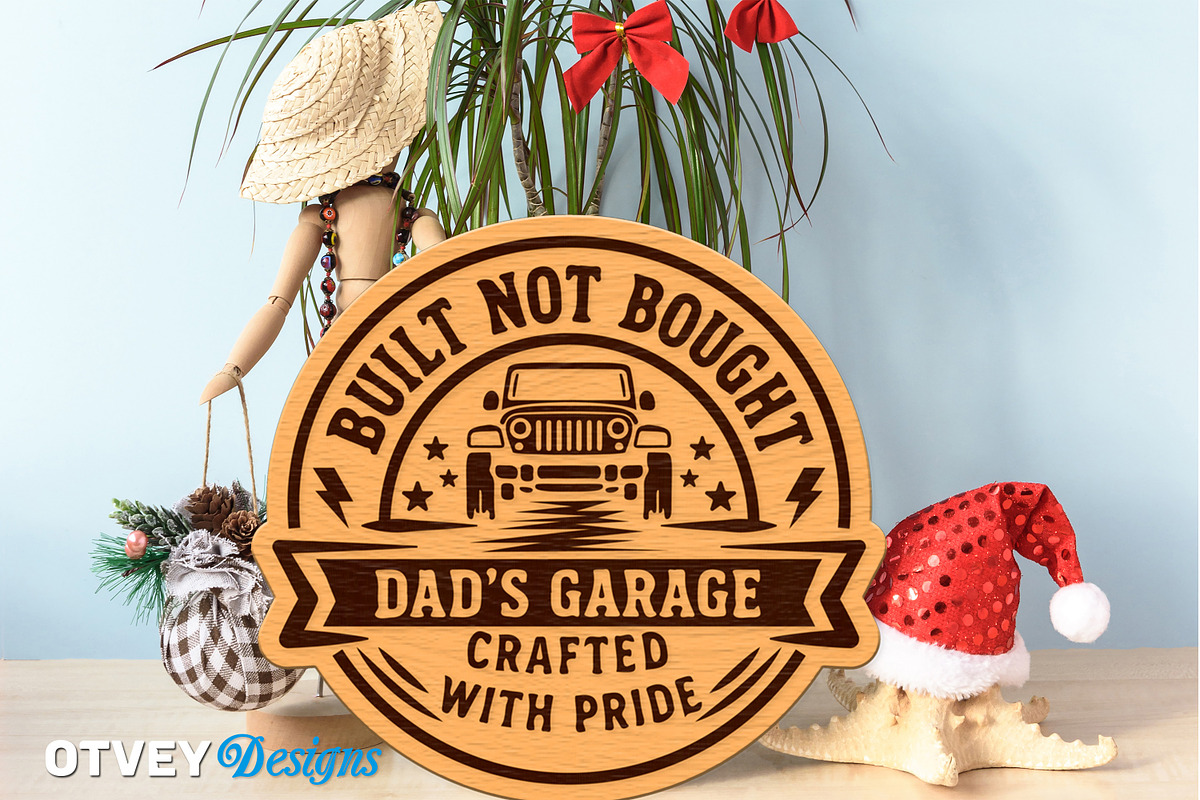 Wooden Dad's Garage Sign Lasercut 12, a Decorative Illustration by OTVEY DESIGN (Photo 13 of 13)