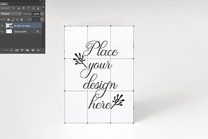 5x7 Greeting Card Mockup Invitation