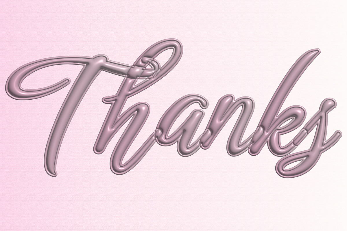 Thanks Text Effect Design, a Layer Style Add-On by CreativeShaper (Photo 2 of 2)