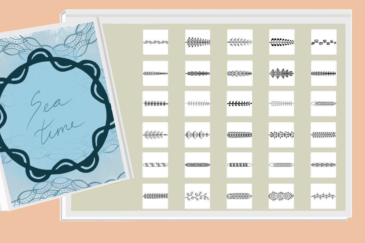 Boho brushes set with stamps, a Brush Add-On by Big Bundles Shop (Photo 26 of 32)