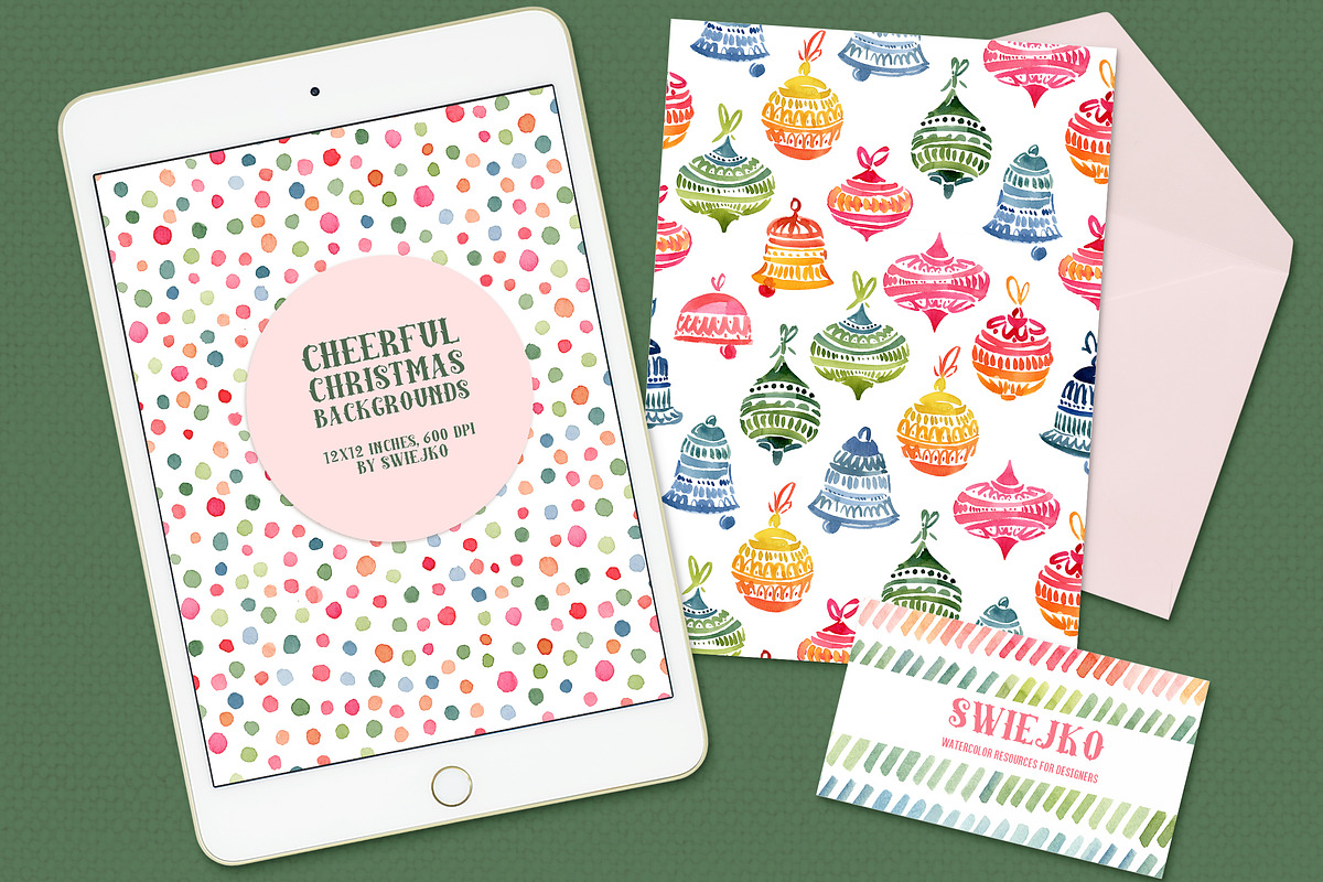 Cheerful Christmas Backgrounds, a Pattern Graphic by swiejko (Photo 4 of 10)