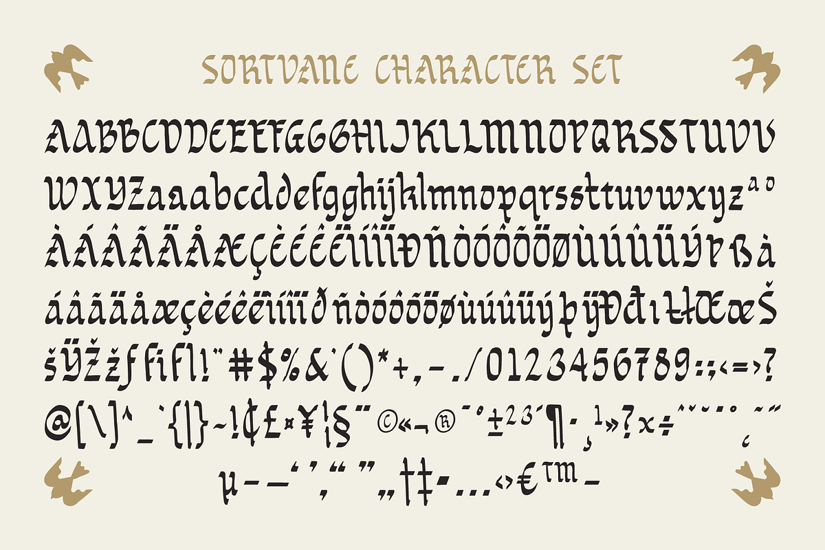 SFC SORTVANE, a Blackletter Font by Skilline Supply Co. (Photo 7 of 8)