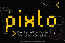 Pixto - Pixel Inspired Font