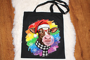 Cute Christmas Highland Cow Png,Xmas, an Illustration by SinaCreation (Thumbnail 4 of 7)