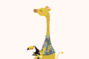Cute giraffe print.Cartoon character, an Animal Illustration by StudioLondon (Thumbnail 2 of 4)