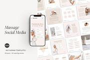 Canva Massage Therapist templates, a Social Media Template by LiliesandBerries (Thumbnail 2 of 21)