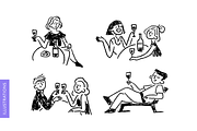 Wine vector illustrations, an Illustration by Tanka (Thumbnail 2 of 7)