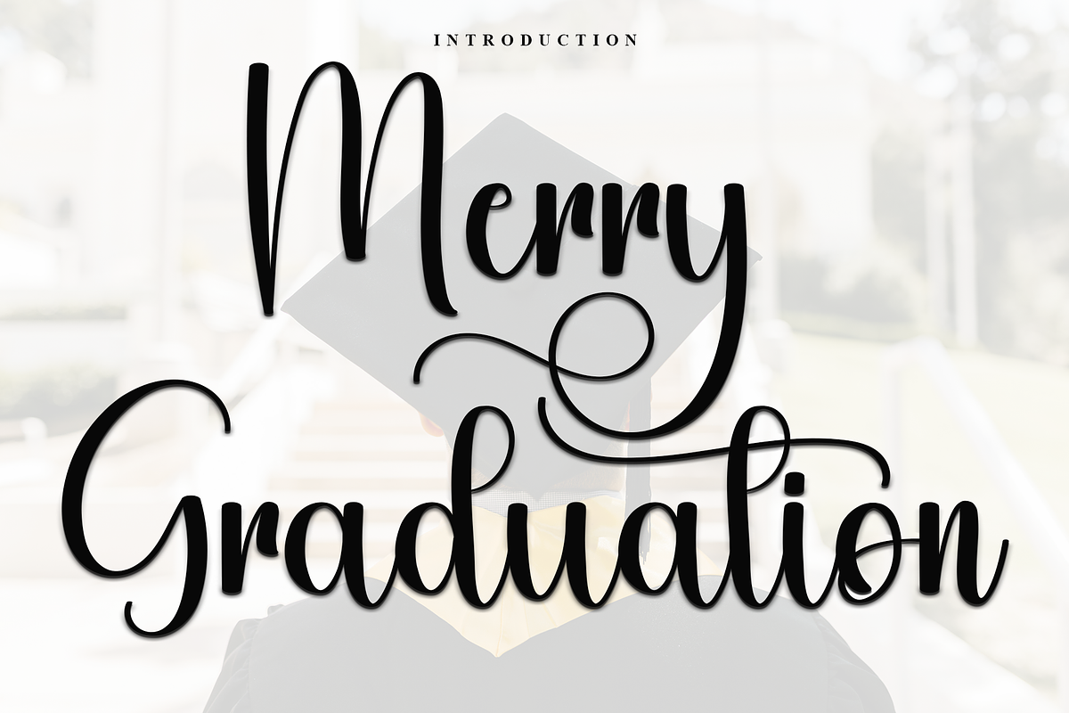 Merry Graduation, a Handwritten Font by InermediaSTUDIO (Photo 8 of 9)