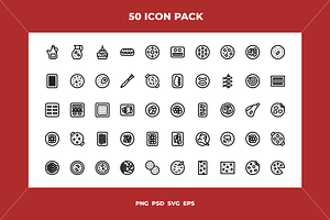 Spanish food icons, an Outline Icon by Wencory