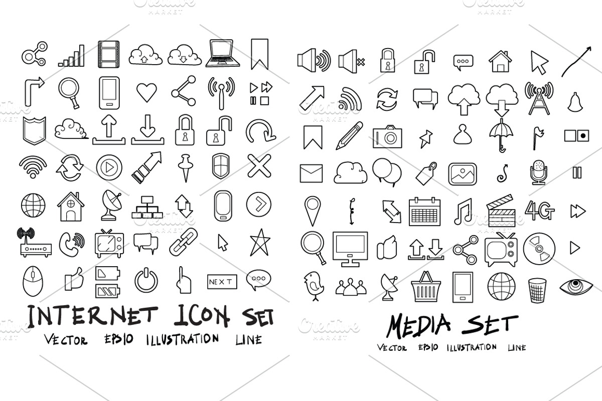 611 doodle line icons set, an Outline Icon by TKDoodle (Photo 4 of 10)