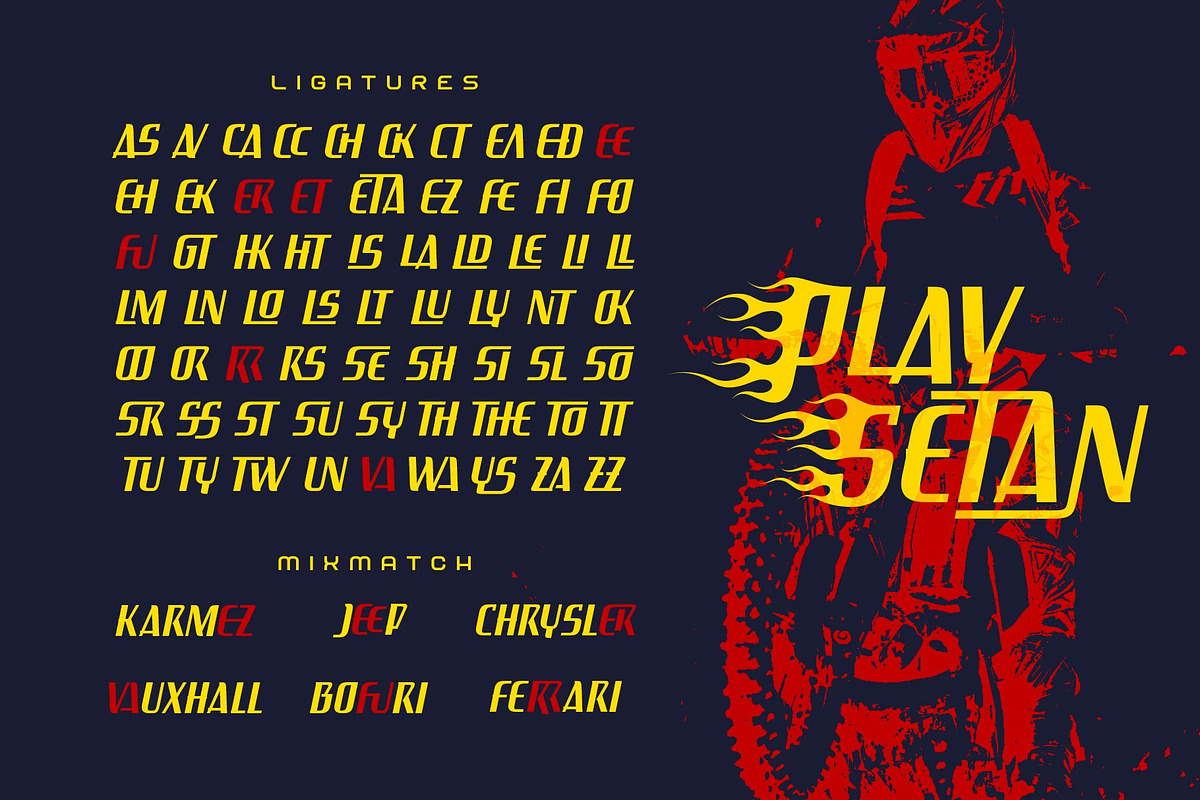 Play Setan Typeface, a Sans Serif Font by alit design (Photo 12 of 15)