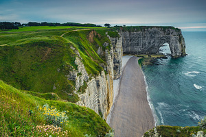 Majestic seaside with high cliffs, a Nature Photo by Alpine Dreams
