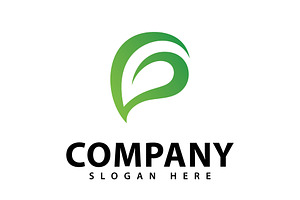 Organic Green Leaf Eco Logo Icon, a Graphic by T.Vooka