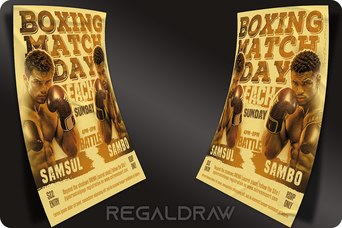 Boxing Sport Flyer Template, a Flyer Template by regalDRAW (Photo 2 of 6)