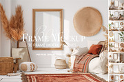 Boho Style Frame Mockup Bundle, a Household Mockup by AlineArtStore (Thumbnail 1 of 12)
