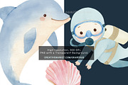 Under the Sea Watercolor Clipart Set, a Decorative Illustration by OKArtHub (Thumbnail 5 of 7)
