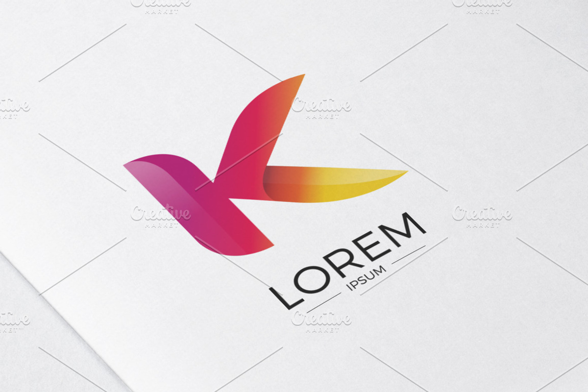 K Alphabet Abstract letter logo, a Branding & Logo Template by Woo Graphics (Photo 1 of 2)