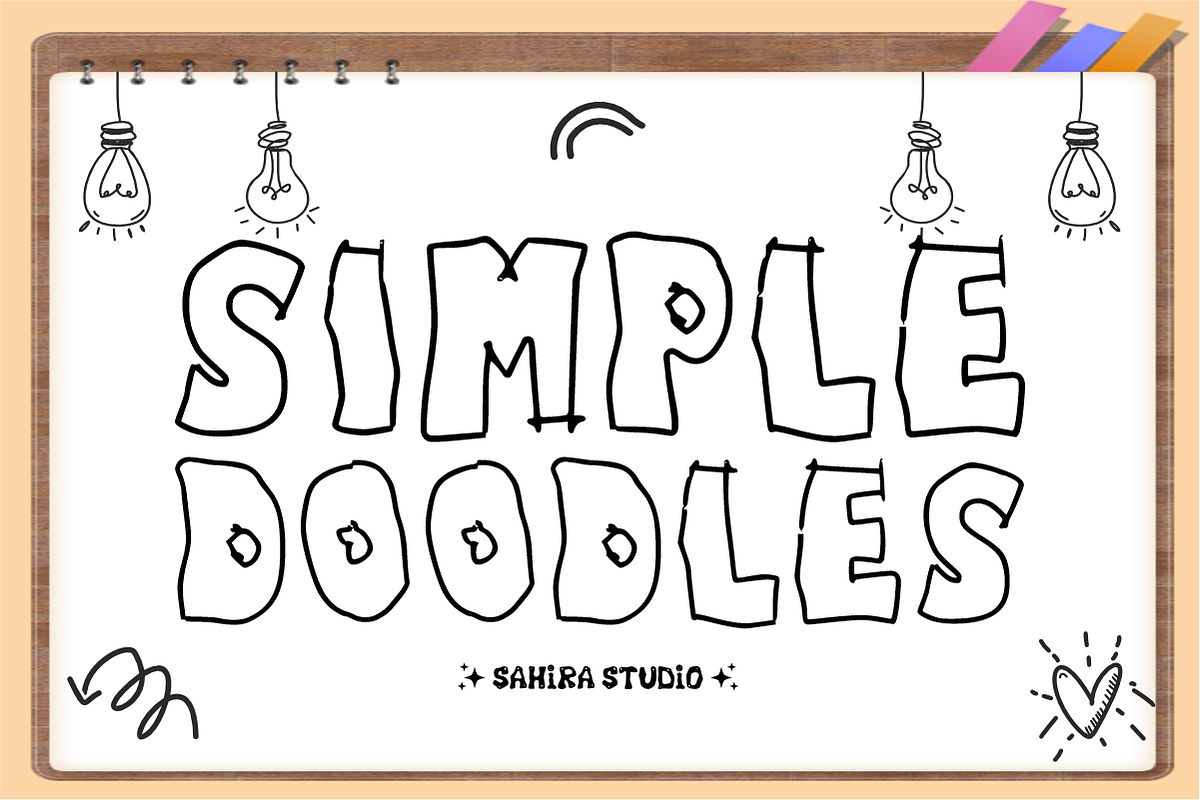 Simple Doodles - Cute Sketch Font, a Handwritten Font by Sahira Studio (Photo 1 of 4)