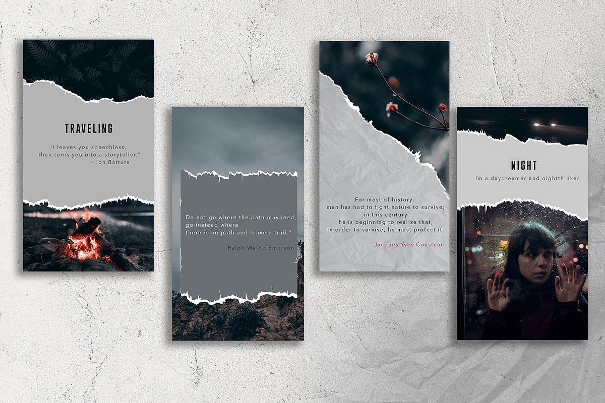 10 Paper instagram stories, a Templates & Theme by Elijah (Photo 4 of 7)