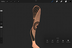 Procreate 3d Model - Left Leg Male