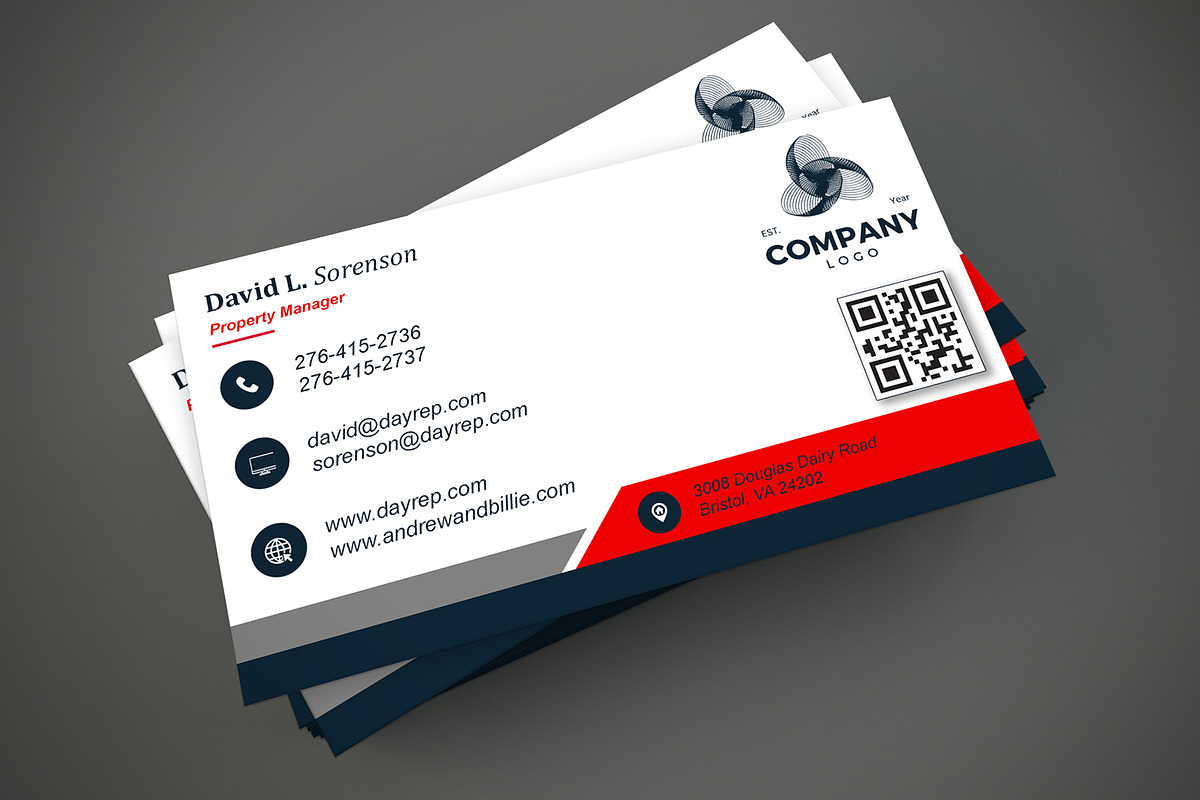 Bold Real Estate Business Card PSD preview 5