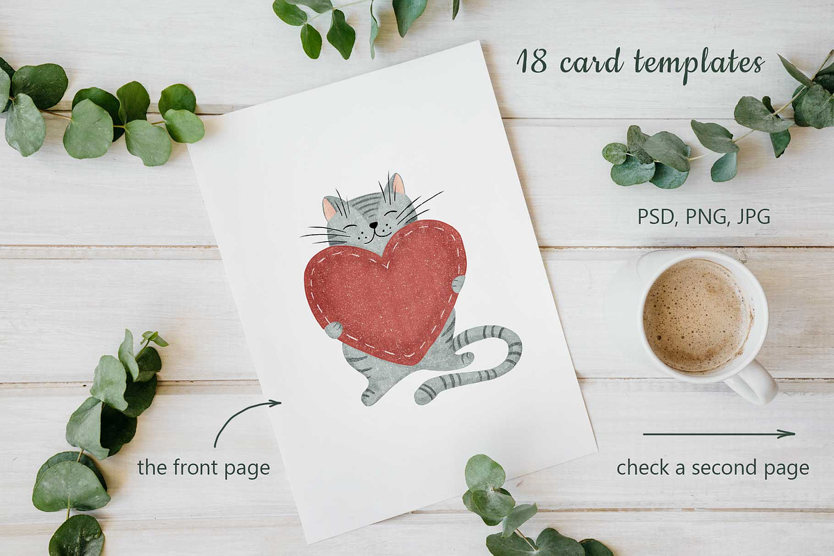 Cats In Love., a Seasonal Illustration by Iryna Mel (Photo 2 of 8)
