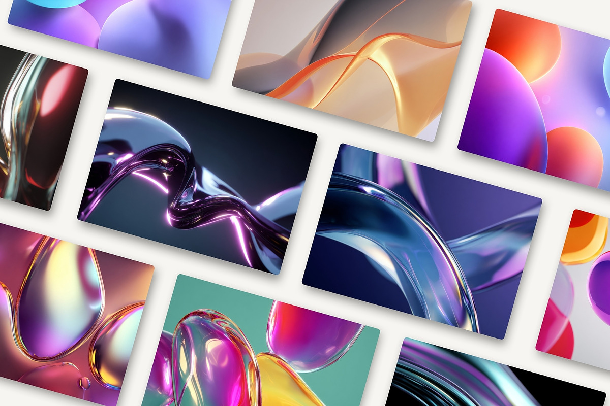 Abstract Liquid Glass Wallpapers, a Wallpaper Graphic by HipFonts (Photo 4 of 10)