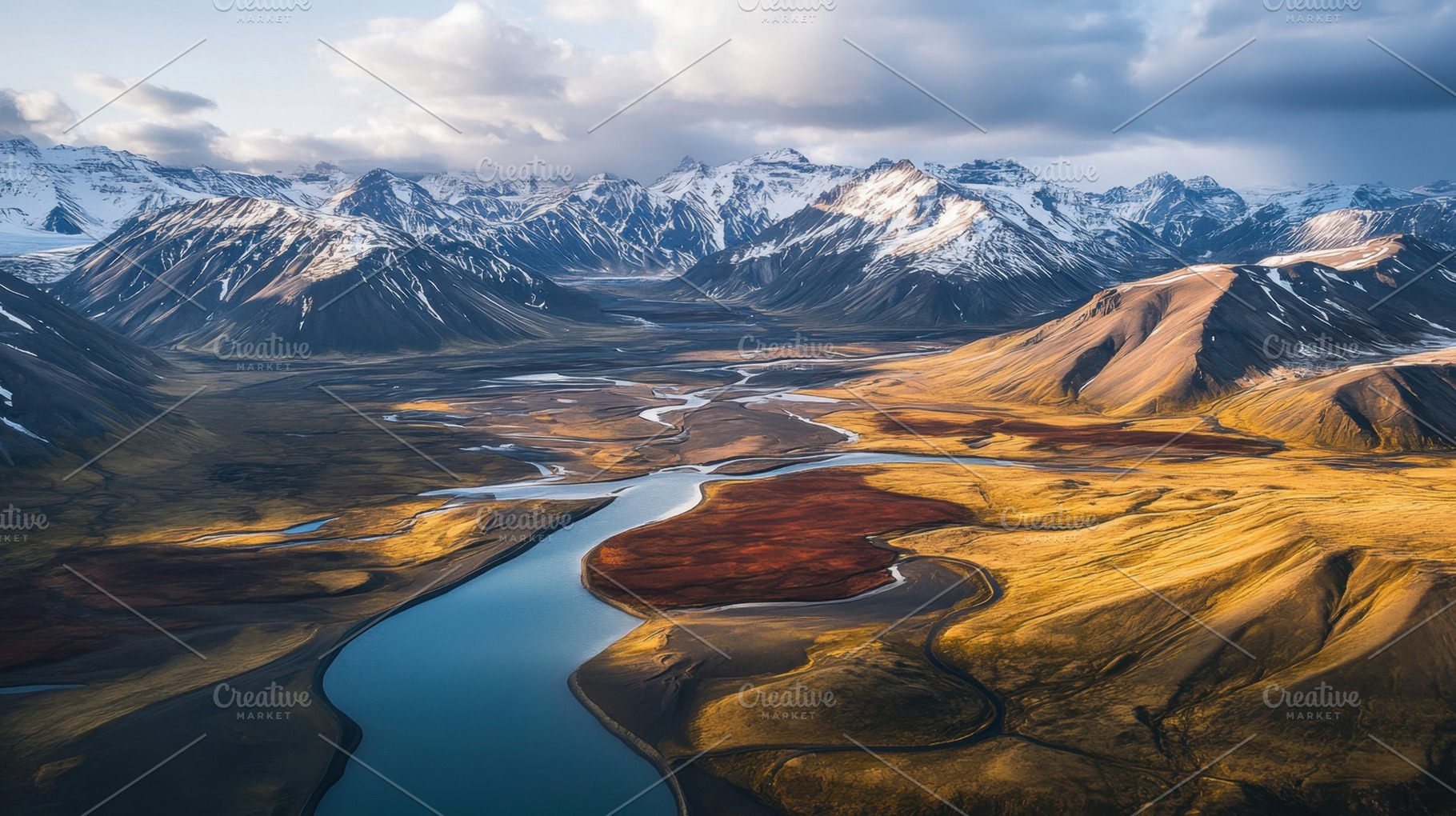 River in majestic mountains, a Photo by Beautiful things