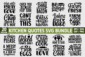 Kitchen Quotes SVG Bundle