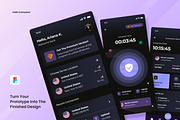 Galaxy Gaze - Mobile Private VPN App, an UI Kit Template by SquidPixey (Thumbnail 3 of 3)