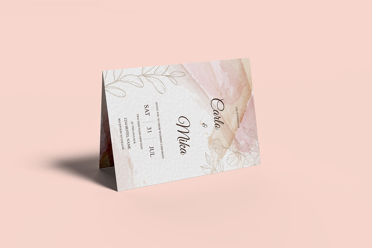Invitation & Greeting Card Mockup, an Advertising Mockup by Illusiongraphic (Photo 6 of 27)