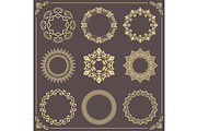 Vintage Big Set of Round Vector, a Decorative Illustration by FineArtStudio (Thumbnail 1 of 3)