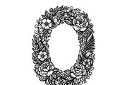 50 Elegant Floral Oval Mirror Frame, a Decorative Illustration by Amazin_art (Thumbnail 26 of 26)