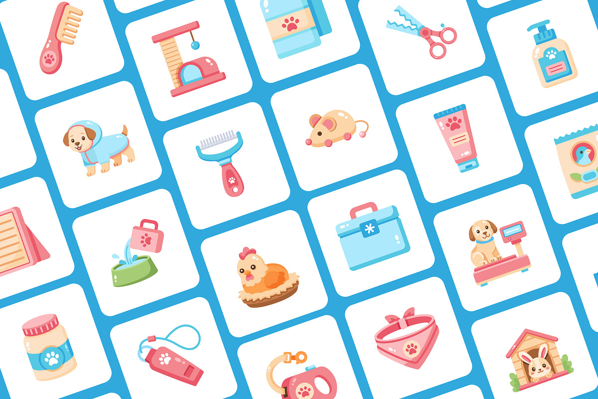 100 Pet Flat Icons, an Emoji Icon by Prosymbols (Photo 8 of 11)