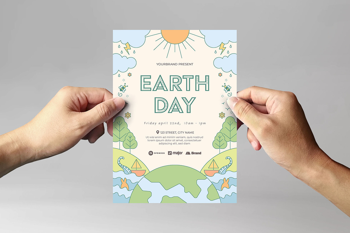 Earth Day Flyer Template, a Flyer Template by BrandPacks