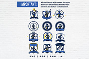 Female Wrestling Badge Emblem Bundle, a Branding & Logo Template by Guavanaboy (Thumbnail 2 of 3)