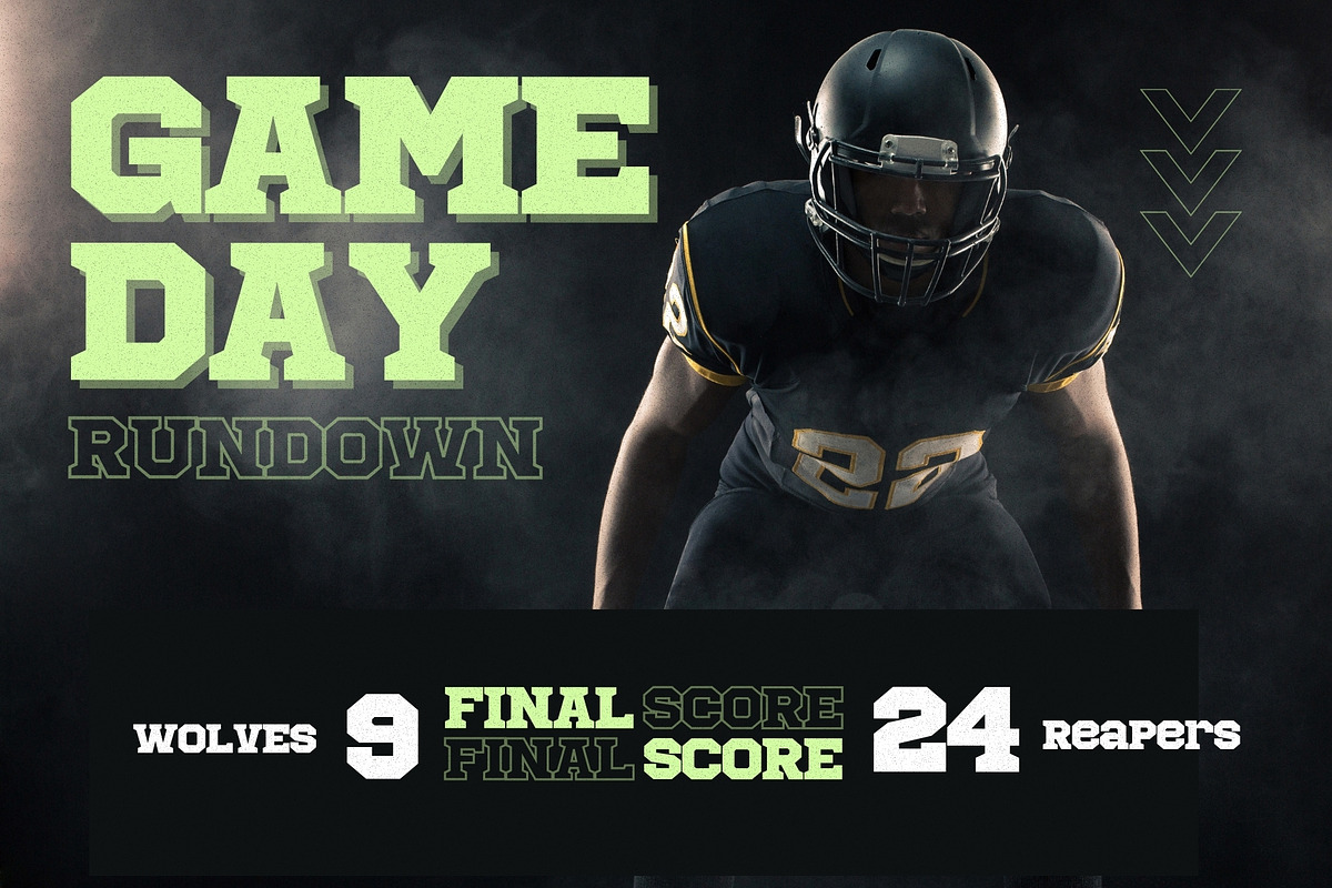 Varsity Vortex – Sports Typeface, a Serif Font by HipFonts (Photo 6 of 9)