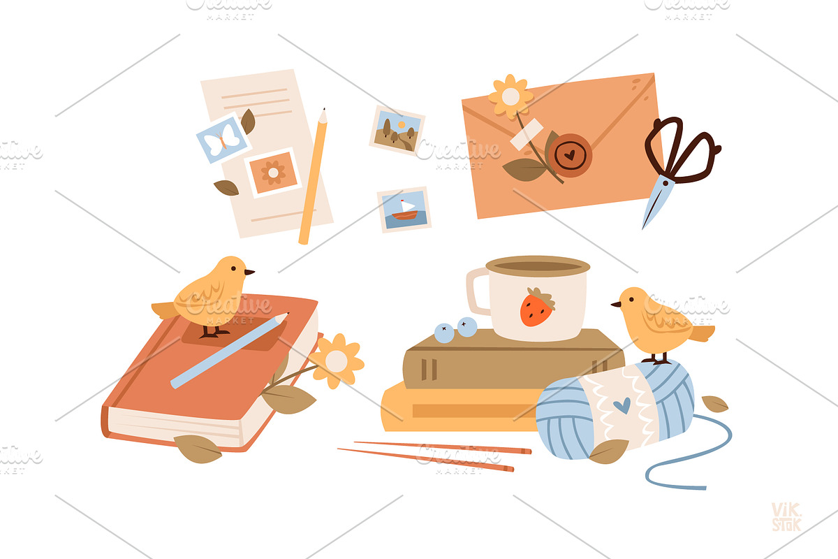 Cozy Reading Clipart Bundle, an Education Illustration by vik.stock (Photo 7 of 8)