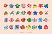 Bloom! - Retro Floral Collection, a Background Graphic by cocomomo (Thumbnail 5 of 11)