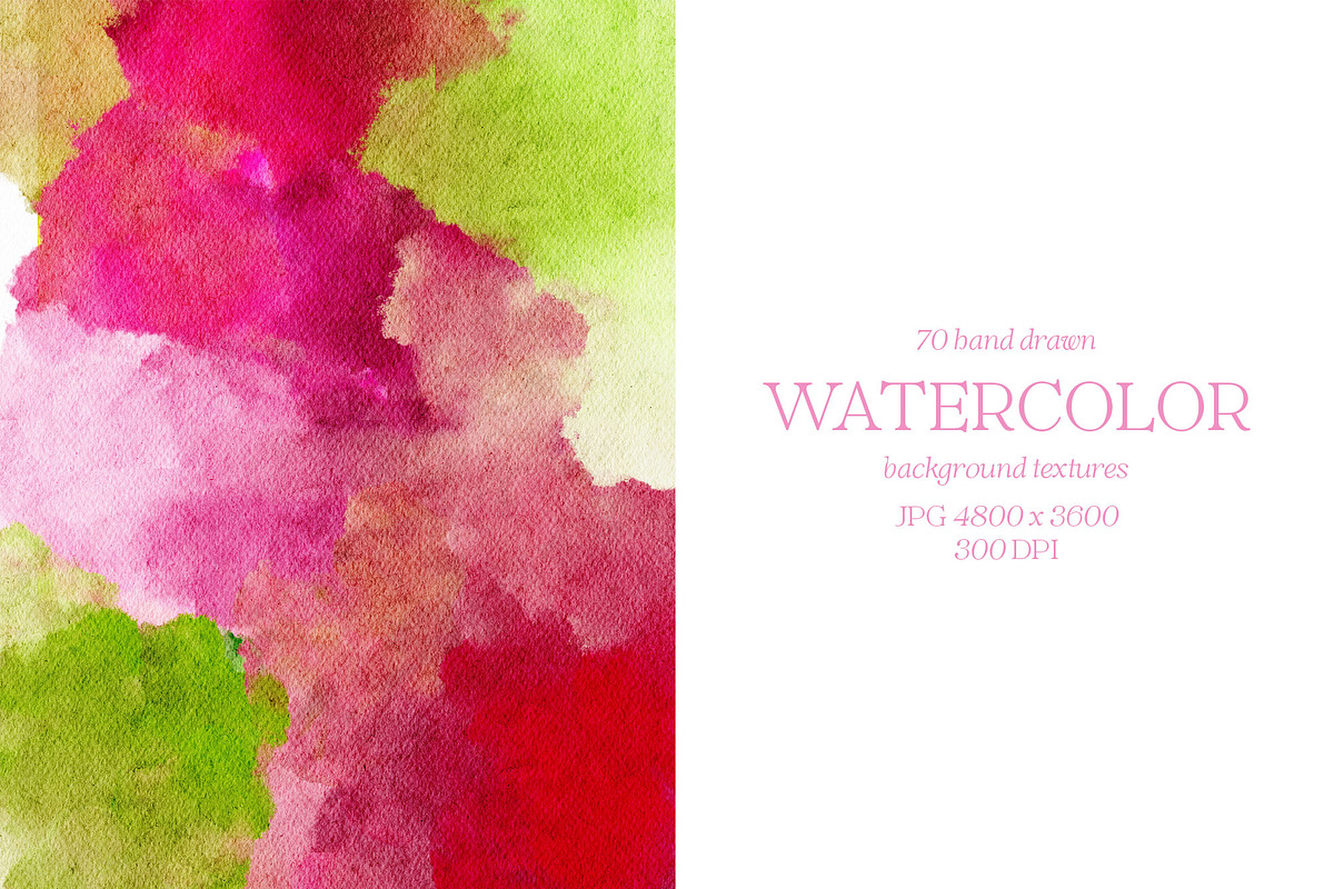 Hand drawn watercolor backgrounds, a Texture Graphic by Deveze Art & Co (Photo 3 of 13)