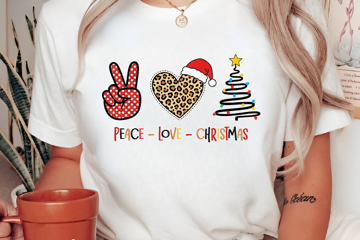 Peace Love Christmas Sublimation Des, an Illustration by Libby Wishes (Photo 8 of 8)