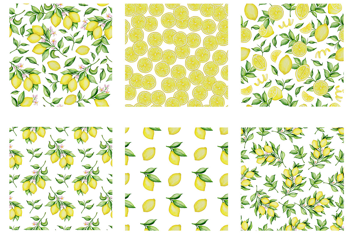 Lemon Tree Watercolor Design Kit, a Decorative Illustration by Artspace (Photo 3 of 8)