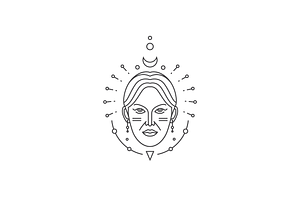 beauty woman face tribal ethnic logo, a Branding & Logo Template by devastd