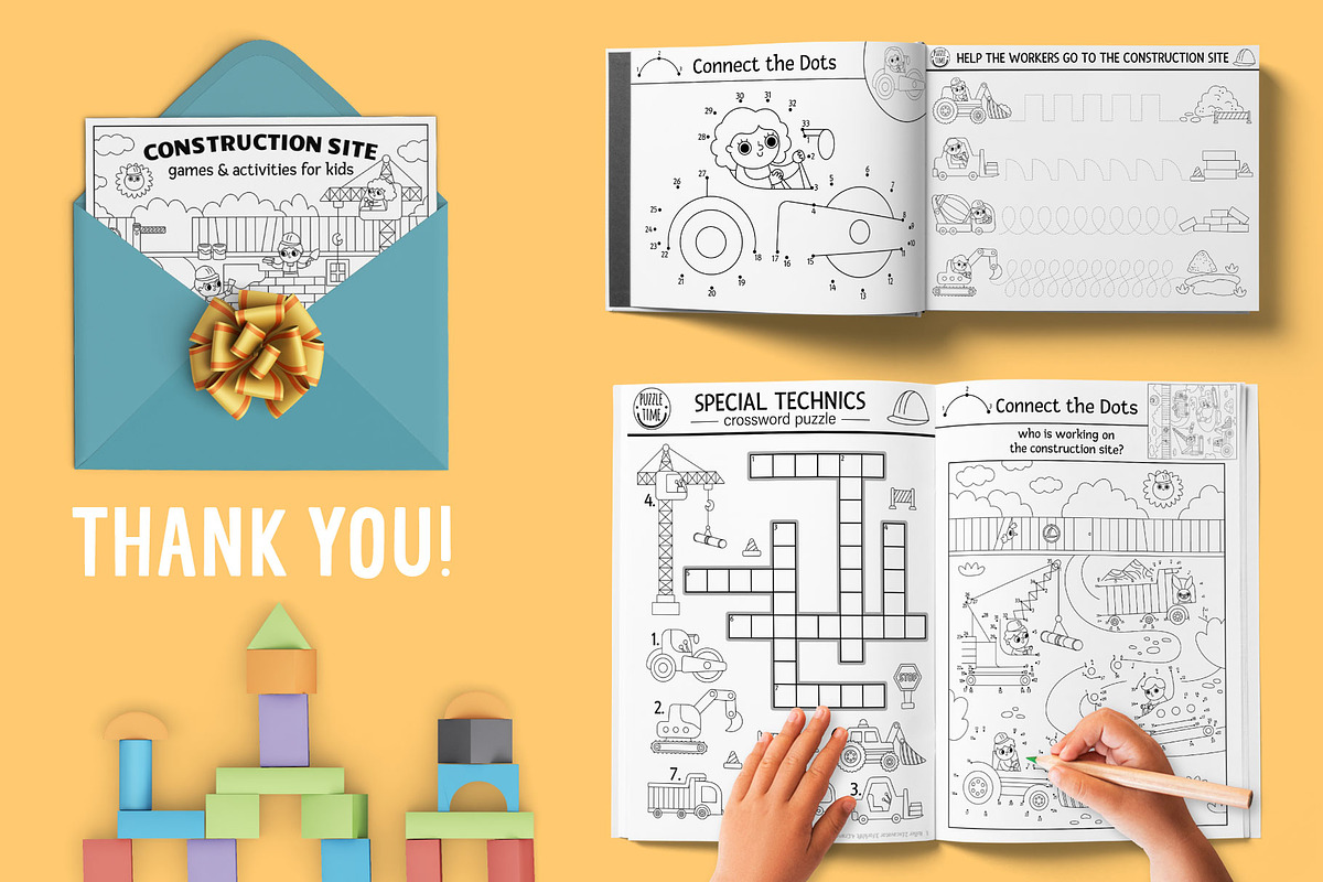 Construction site coloring games, an Education Illustration by Lexi Claus (Photo 15 of 15)