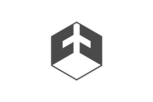 aircraft and hexagon logo design, a Branding & Logo Template by yanuart