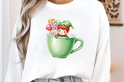 Cute Christmas Hot Cocoa Cup Clipart, an Illustration by SinaCreation (Thumbnail 5 of 7)