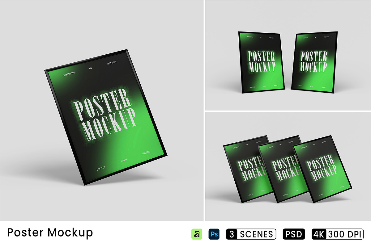 Poster Mockup, an Advertising Mockup by Farabion Studio (Photo 1 of 4)