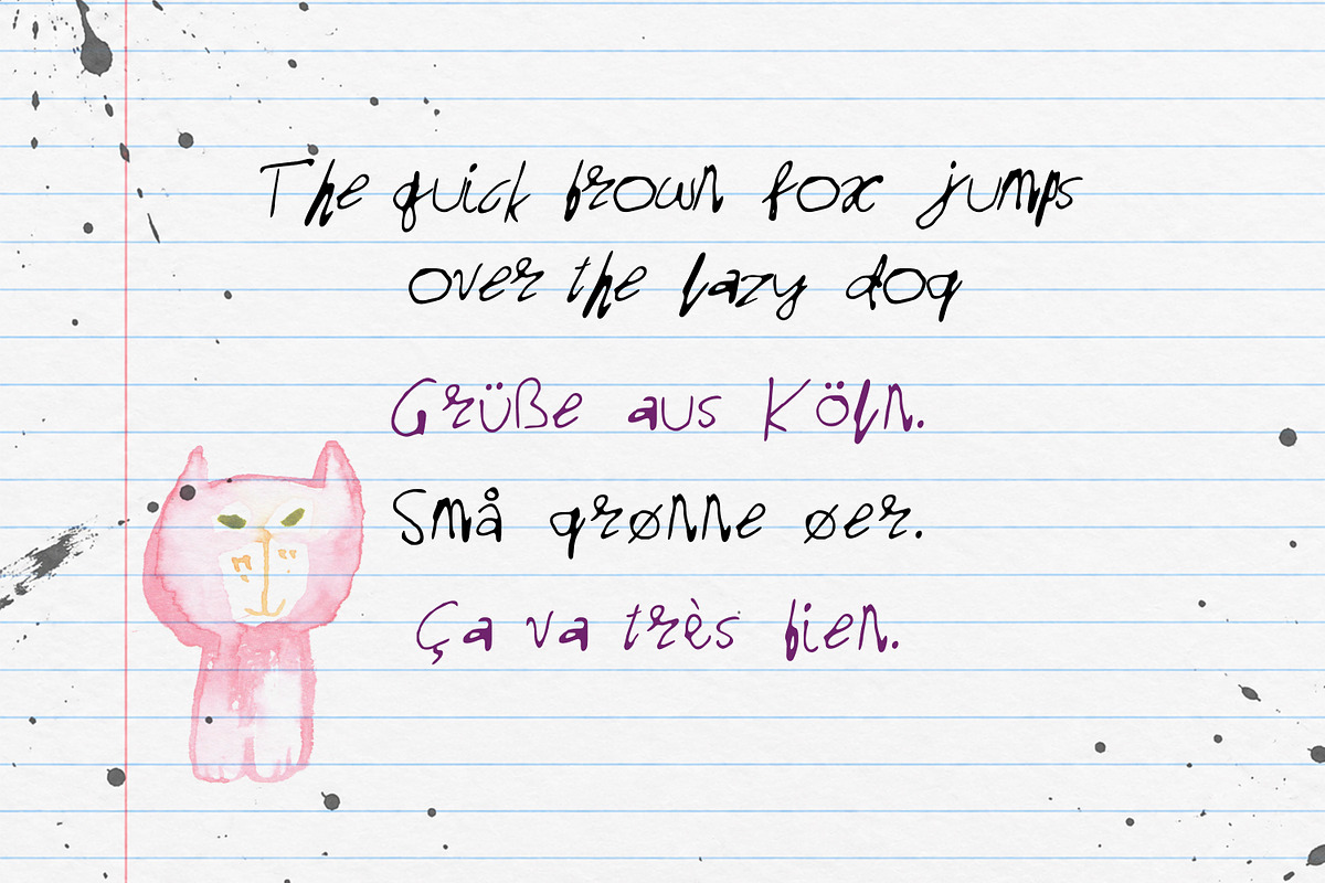 Quirky Inky Type – Handwritten Font, a Handwritten Font by SweetRenieDesigns (Photo 3 of 5)