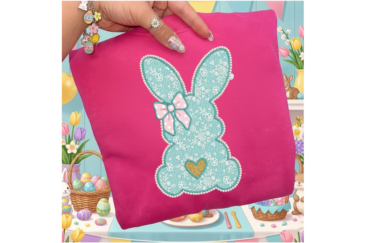 White Lace Bunny Coquette Bow PNG, an Illustration by Designking (Photo 5 of 6)